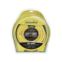 FOR-X 4 GA Profesyonel Seri Kalın Oto Amfi Kablo Seti XY-4KIT