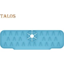 Gökyüzü Mavisi Lavabo Sıçrama Koruması Ultra Kalın Çok Amaçlı Basit Kurulum Pratik Lavabo Bataryası Mat Tezgah Üstü Sıçrama Önleyici Drenaj Pedi