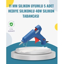 Mey İthalat 5 Silikon Hediyeli 40w Sıcak Silikon Tabancası Pratik Güçlü Kullanım