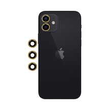 Apple Uyumlu iPhone 12 Shine Kamera Lens Gold