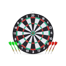 Çift Taraflı Dart Seti 6 İğneli Ok 40cm Büyük Boy Dart Board