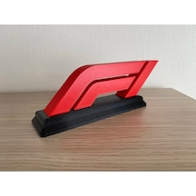 Formula 1 Logo Standı Kırmızı Siyah Dekoratif Masa Aksesuarı Yarı
