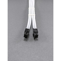 MM 4+4 Pin Sleeved Cpu Uzatma Kablosu Beyaz