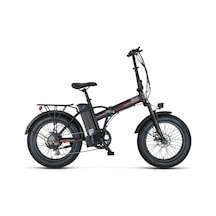 Mosso Lunara-rr Elektrikli Katlanır Bisiklet 420h Md 20 Jant 7 Vites Mat Siyah Kırmızı Siyah - Kırmızı