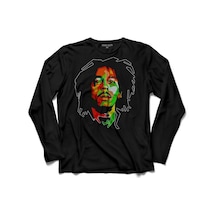 Reggae Bob Marley Müzik Kralı Uzun Kollu Tişört (512929749)