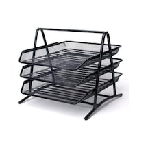 Kraf Perfore Evrak Rafı Metal 3 Katlı 460g Siyah