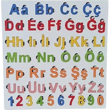 Ahşap Bultak Alfabe Büyük - Küçük Harfler Ve Rakamlar