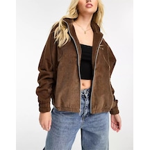 Air Corduroy Fleece Full-zip Kadın Ceket Ndd Sport Kahverengi