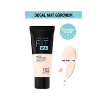 Maybelline New York Fit Me Matte+Poreless Fondöten No:102 Fair Ivory 30 ML