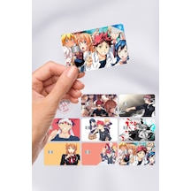 Food Wars Shokugeki No Soma Kart Kaplama Sticker 8 Adet Çok Renkli
