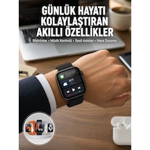 Yeni Nesil Akıllı Saat Müzik Dinleme Bildirim Görme Sesli Asistan Desteği Yeni Nesil