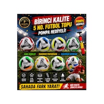 Yeni Sezon Futbol Topu Dayanıklı Halı Saha,çim,beton Zemin Dikişli Top No:5 Çok Renkli