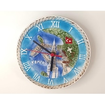 Saat Tabak Duvar Süsü Masa Saati Dekor Seramik