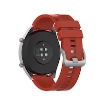 Samsung Galaxy Uyumlu Watch 4 Classic 46 Mm Kordon 20mm Klasik Silikon Kordon Metal Tokalı K23