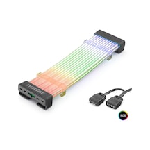 24 Pin Argb Anakart Güç Uzatma Kablosu Bükülebilir 2 Mm 108 Led Siyah Nd2812b Hmngoxxtptprp