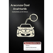 Kişiye Özel Peugeot 2008 Anahtarlık Paslanmaz Çelik