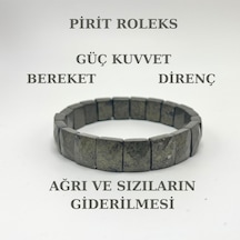 Yıldız Doğal Taş Pirit Doğal Taş Roleks Bileklik Çok Renkli