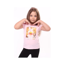 Toontoy Kids Toontoy Kız Çocuk Baskılı Tişört Pembe