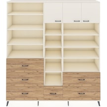 Hyperion Dolap 17 Raflı 6 Çekmeceli 3 Kapaklı 220x44x243 Aytaşı-aytaşı/çam Aytası/atlas Çam - Aytası