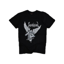 Stoned&Fame Holocaustıc Goat Metal Baskılı T-shirt SIYAH
