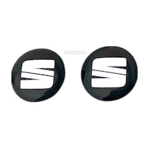 Kendinden Yapışkanlı Seat Logolu 14 Mm Damla Baskılı Anahtarlık Kumanda Amblemi 2 Adet