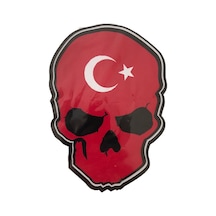 Motosiklet Sticker Kurukafa Ay Yıldız 10cm 8cm A