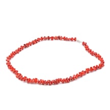 Choker Model Doğal Dal Kırmızı Mercan Kolye Kırmızı