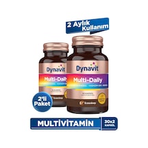 Dynavit Multi-daily 30 Kapsül X2 - Multivitamin&enerji - 13 Vitamin, 7 Mineral, Koenzim Q10, Rhodiola Ekstresi Multi-daily Complex