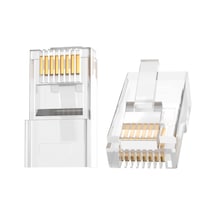 Veggieg Cat5e Rj45 Jack Ethernet Konnektörü Altın Kaplama 100 Adet