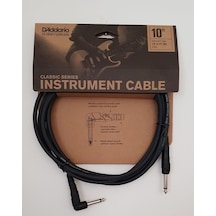 Planet Waves Pwcgtra10 Gitar Kablosu 10 Inch Aksesuar - L Jak Sağ Açılı Konnektör, Oksijensiz Bakır İletken, Gürültü Korumalı Yapı