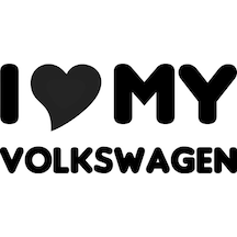 I Love My Volkswagen Sticker 20Cm