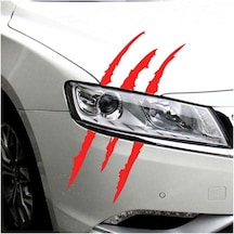 Kırmızı Monster Pençe Sticker 30 Cm