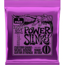 Ernie Ball 3220 Power Slinky Nickel Wound Elektro Gitar Teli (3’lü Paket)
