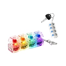 Klavye Fidget Oyuncak Işıklı Anahtarlık Fidget Giderici Duyusal Oyuncak Tıklamalı Veya Sessiz Klavye Tıklama Fidget'ı Ev Sınıfı Toplantısı İçin Okul İç Mekan Seyahat Ofis Partisi