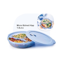 Bölmeli Mikrodalga Fırın Isıtma Kabı 1.4 Lt Mikro Tabak Yeni Renk Çok Renkli