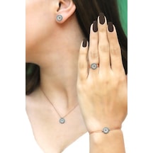 Nazar Boncuğu Tasarım Zirkon Taşlı Roslu Dörtlü Set (S) (505611373) Nazar Boncuğu Tasarım Zirkon Taşlı Roslu Dörtlü Set (S) (505611373)