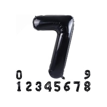 7 Siyah Rakam Folyo Balon 34" Inc 82 cm