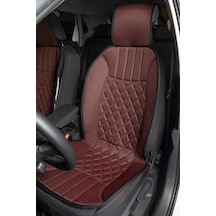 Peugeot 604 Uyumlu Oto Koltuk Minderi Elegance Model Ön 2'li Set Bordo Siyah Fs