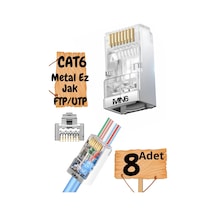 Mn6 M117xf Cat6 Jack/8 Adet-metal Ez/yeni Nesil Rj45 Cat6-8p/8c Açık Uçlu/cat6 Konnektör