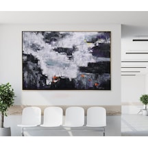 Soyut Büyük Boy El Yapımı Yağlı Boya Tablo 135x89cm