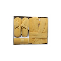 Özdilek Colourist Gold Banyo Bornoz Seti L Sarı