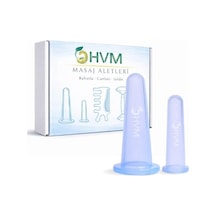 Tr Vakumlu Silikon Masaj Kupası, Facial Cupping 2'li, Yüz Masaj Kupası