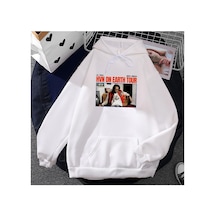 About Blank Tarzsokak Beyaz Unisex Have On Earth Tour Lil Tecca Rapper Printing Sweatshirt Streetwear Hip Hop Graph, Beyaz-730, L Acı Kahverengi