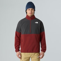 The North Face M Glacier Heavyweight 1/2 Zip Erkek Polar-30479 Bordo