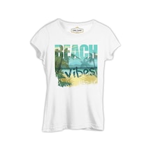 Beach Vibes - Yaz Beyaz Kadın Tshirt 001