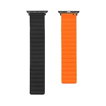 Watch 40mm Uyumlu Krd-52 Zore Kordon-siyah-turuncu