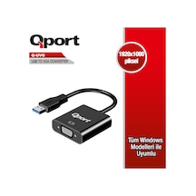 Qport Q-Uvg 16Cm Usb-Vga Çevirici