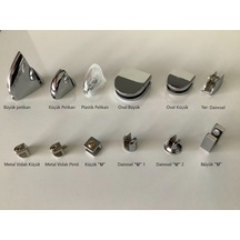 Vidalı Metal Raf Tutucu Cam, Etejer Tutucu