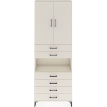 Arges Dolap 4 Raflı 6 Çekmeceli 2 Kapaklı 88x30x243 Aytaşı-ay... Aytaşı
