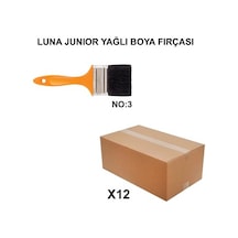 12 Adet Luna Junior Yağlı Boya Fırçası, No 3 Kalite